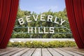 The Beverly Hills sign at Beverly Gardens Park - Los Angeles - California - Concept Royalty Free Stock Photo