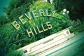 Beverly Hills sign at Beverly Gardens Park, Los Angeles Royalty Free Stock Photo