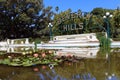 Beverly Hills Sign and Lily pond