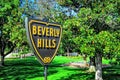 Beverly Hills Sign, Los Angeles, California - Original Digital Art Painting Royalty Free Stock Photo