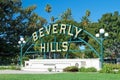 Beverly Hills sign in Los Angeles park Royalty Free Stock Photo