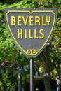 Beverly Hills sign in Los Angeles park Royalty Free Stock Photo