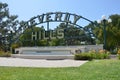 Beverly hills sign in Los Angeles park in Los Angeles, USA Royalty Free Stock Photo