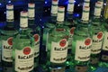 Beverwijk, the Netherlands, december 15th 2018: Bacardi Rum bottles in liquor store Royalty Free Stock Photo