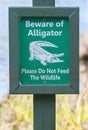 Beware Of Alligator Sign