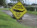 Beware Alligators sign Royalty Free Stock Photo