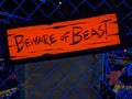 Beware of Beast Halloween sign Royalty Free Stock Photo