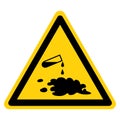 Beware Chemical Spill Symbol Sign ,Vector Illustration, Isolate On White Background Label .EPS10 Royalty Free Stock Photo