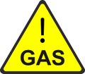 Beware of combustible materials. Danger zone. Vector image.