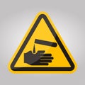 Beware Corrosives Symbol Isolate On White Background,Vector Illustration EPS.10 Royalty Free Stock Photo