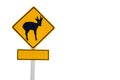 Beware deer crossing sign