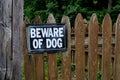 Beware of Dog Warning Sign Royalty Free Stock Photo