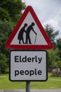 Beware of elderly people Royalty Free Stock Photo