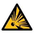 Beware Explosive Material Symbol Sign Isolate On White Background,Vector Illustration EPS.10 Royalty Free Stock Photo