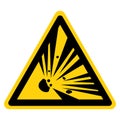 Beware Explosive Material Symbol, Vector Illustration, Isolate White On Background Label. EPS10 Royalty Free Stock Photo