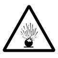 Beware Explosive Symbol Sign ,Vector Illustration, Isolate On White Background Label. EPS10 Royalty Free Stock Photo