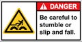 Beware of falling around the driving gear.,Danger sign