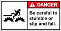 Beware of falling around the driving gear.,Danger sign