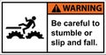 Beware of falling around the driving gear.,Warning sign