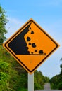 Beware of falling rock sign