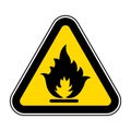 Beware Flammable Gas Symbol Isolate On White Background,Vector Illustration EPS.10 Royalty Free Stock Photo