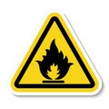 Beware Flammable Gas Symbol Isolate On White Background,Vector Illustration EPS.10 Royalty Free Stock Photo