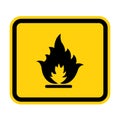 Beware Flammable Gas Symbol Isolate On White Background,Vector Illustration EPS.10 Royalty Free Stock Photo