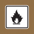 Beware Flammable Gas Symbol Isolate On White Background,Vector Illustration EPS.10 Royalty Free Stock Photo