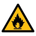 Beware Flammable Gas Symbol Isolate On White Background,Vector Illustration EPS.10 Royalty Free Stock Photo