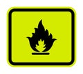 Beware Flammable Gas Symbol Isolate On White Background,Vector Illustration EPS.10 Royalty Free Stock Photo