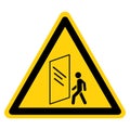 Beware Of Glass Trample Symbol Sign, Vector Illustration, Isolate On White Background Label .EPS10