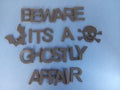 Beware its a ghostly affair halloween party invitation