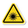 Beware Laser Beam Symbol Sign Isolate on White Background,Vector Illustration