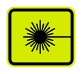 Beware Laser Beam Symbol Sign Isolate On White Background,Vector Illustration