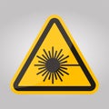 Beware Laser Beam Symbol Sign Isolate On White Background,Vector Illustration