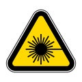 Beware Laser Beam Symbol Sign Isolate On White Background,Vector Illustration EPS.10 Royalty Free Stock Photo