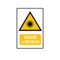 Beware Laser Beam Symbol Sign,Vector Illustration, Isolated On White Background Label