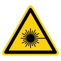 Beware Laser Beam Symbol,Vector Illustration, Isolate On White Background Label. EPS10