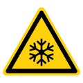 Beware Low Temperature Freezing Conditions Symbol, Vector Illustration, Isolated On White Background Label. EPS10