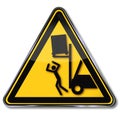 Beware of objects falling from forklifts