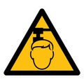 Beware Overhead Hazard Symbol Isolate On White Background,Vector Illustration EPS.10