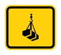 Beware Overhead Load Symbol Isolate On White Background,Vector Illustration