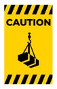 Beware Overhead Load Symbol Isolate On White Background,Vector Illustration