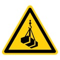 Beware Overhead Load Symbol, Vector Illustration, Isolated On White Background Label. EPS10