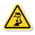 Beware Overhead Obstacles Symbol Isolate On White Background,Vector Illustration