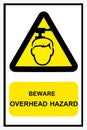 Beware overhead sign in condominium.