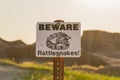 Beware Rattlesnakes Sign