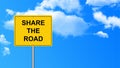 Share the road traffic sign Royalty Free Stock Photo