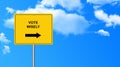 Vote wisely traffic sign Royalty Free Stock Photo