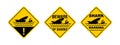 Shark danger - caution attention sign